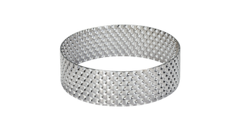 Sieve ring 0.08 mm trapezoidal perforation, made of stainless steel